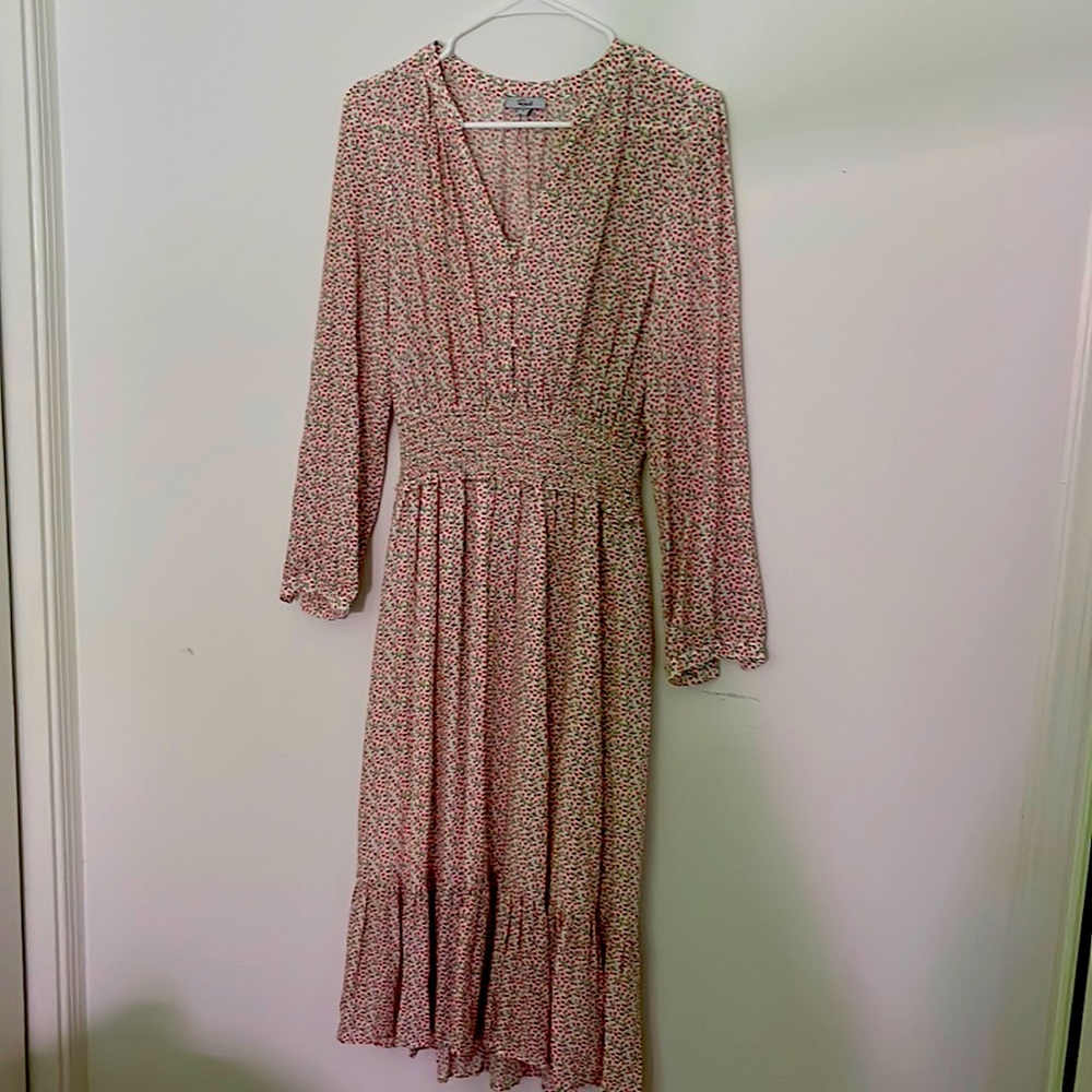 Boho cute 3/4 length sleeve midi dress